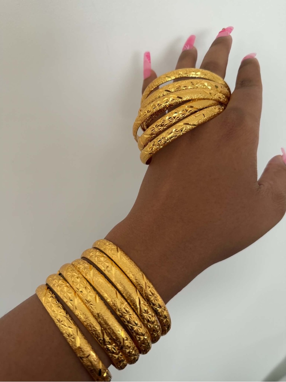 Gold-Tone Etched Bangle Bracelet Set - Women's Jewelry